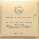 San Marino 10.000 Lire Ag Fondo Specchio Millenio 1999