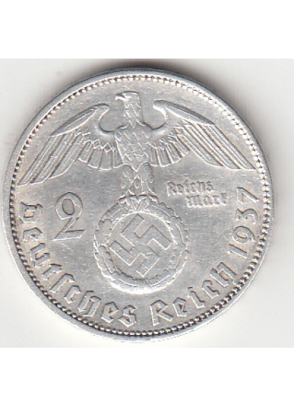 1937 - 2 Marchi argento  Paul von Hindenburg  Zecca A Super