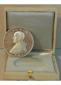 Paolo VI 1963 Anno I in nomine domini medaglia grande in argento