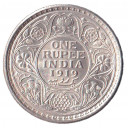 India Britannica 1 Rupia 1919 Argento Giorgio V Ottima conservazione 
