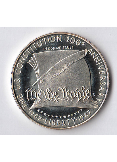 1987 - 1 Dollaro Argento Stati Uniti Bicentenario Costituzione Ag