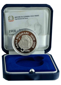 2008 -  5 Euro 100° anniversario nascita Anna Magnani Fondo Specchio Italia