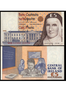IRLANDA  Eire 5 Pounds 1993 "Sister C McAuley Stp