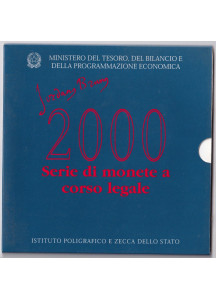 2000 - Confezione Zecca Italia -  Argento Lire 500 caravelle e Lire 1000 Giordano Bruno