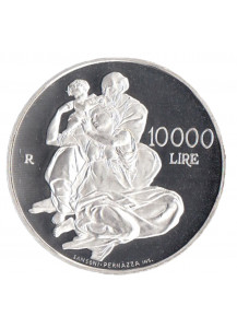 2000 - 10.000 lire San Marino ag proof 2000 anni nascita di Gesù senza confezione
