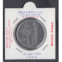 1964 - 100 Lire Minerva asse rutotato 30° destra