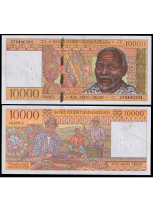 MADAGASCAR 10.000 Francs 1995 Quasi Fior di Stampa 