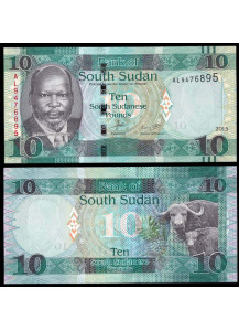 SOUTH SUDAN 10 Pounds 2015 P 12a No PayPal Fds