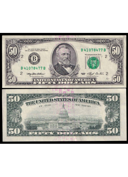 STATI UNITI 50 Dollari 1993 Federal Reserve New York B BB+