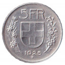 1925 B - 5 Franchi Argento Svizzera Guglielmo Tell Spl-