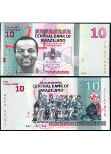SWAZILAND 10 Emalangeni 2015-17 Fds