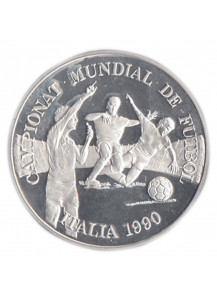Andorra 10 Diners 1989 Mondiali di calcio in Italia ARGENTO 925 Fondo Specchio