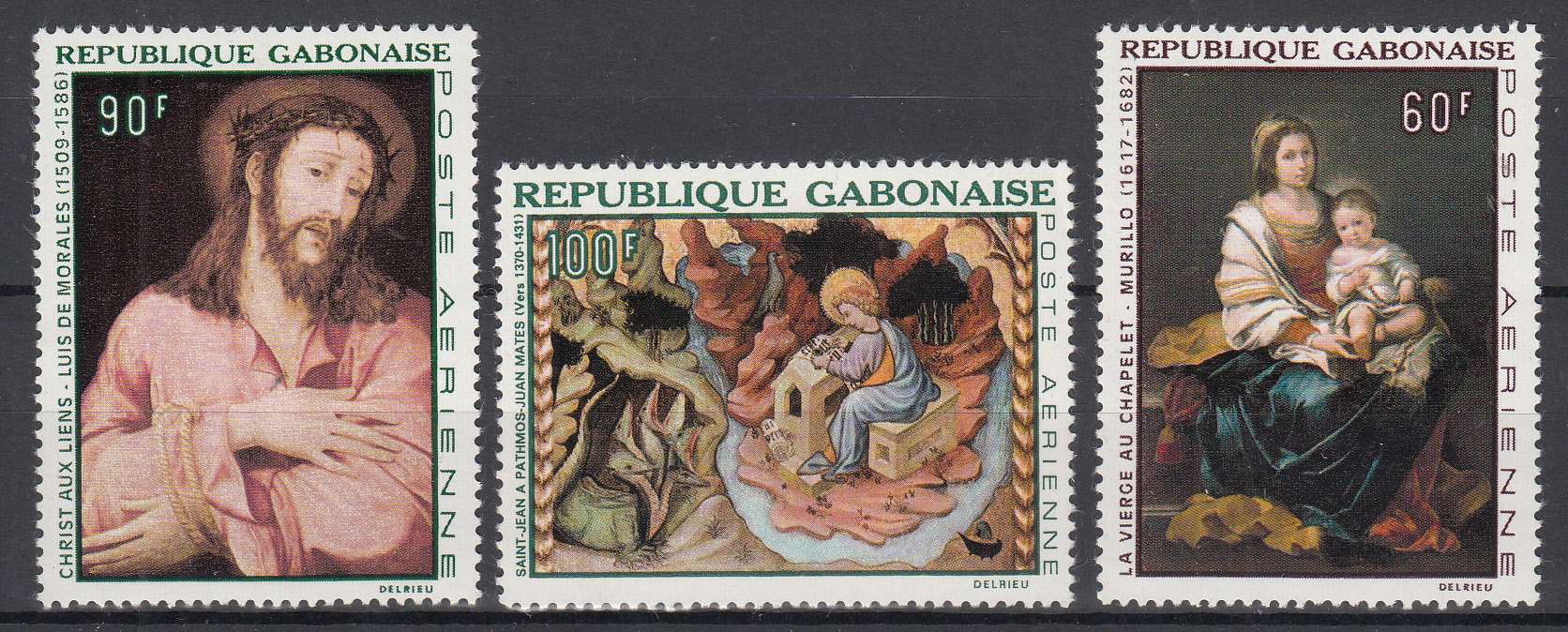 GABON  1968  Natale 3  val. Yvert   Posta Aerea A66(A68