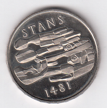 Svizzera. 5 FRANCHI Commemorativi 1981 Stans  Rame-nickel