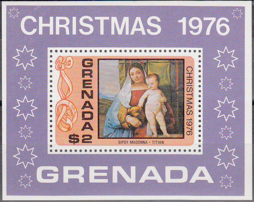 Grenada 1976 BF  Natale 1 Val. Pitture Religiose Vergine