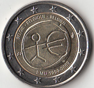 2009 - 2 Euro BELGIO Unione Economica e Monetaria Fdc