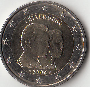 2006 - 2 Euro LUSSEMBURGO 25º compleanno dell'erede al trono Guglielmo Fdc