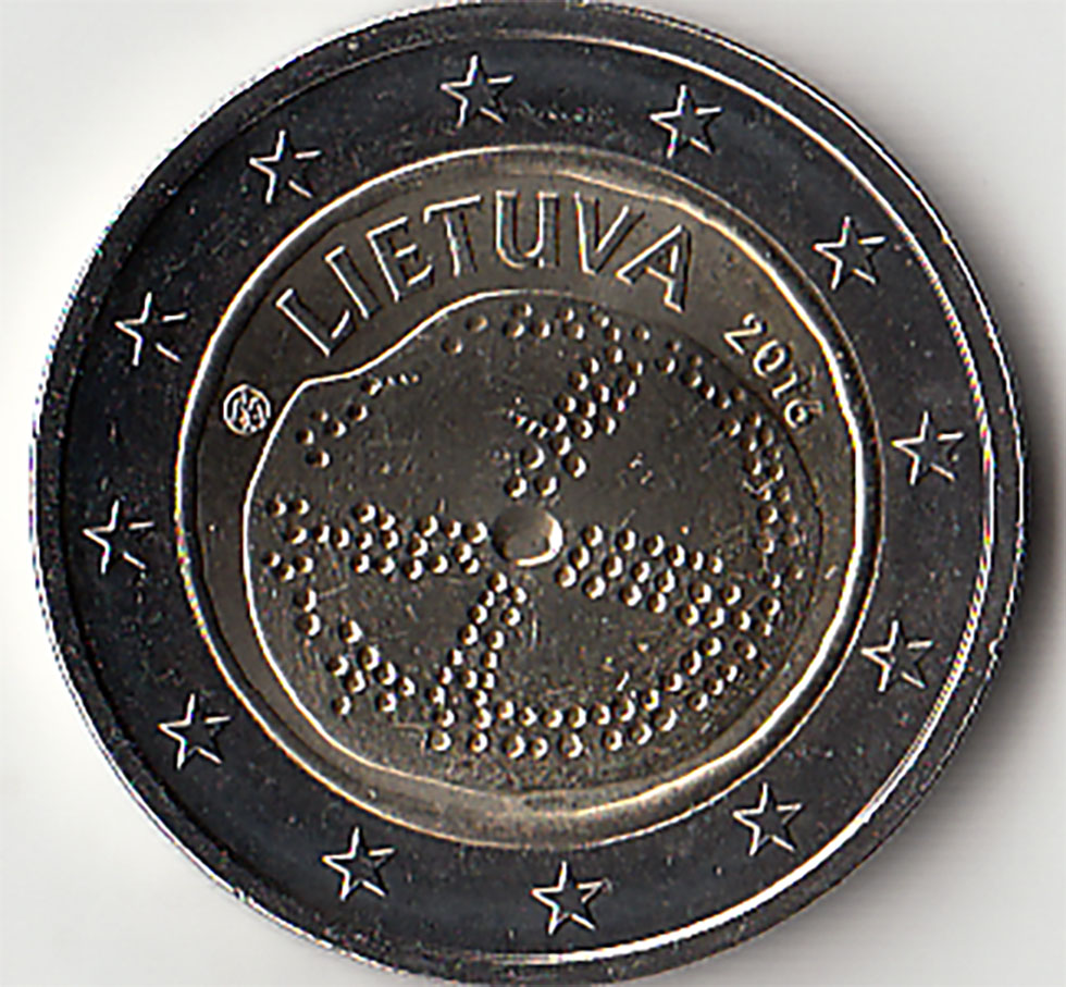2016 - 2 Euro LITUANIA Cultura Baltica Fdc