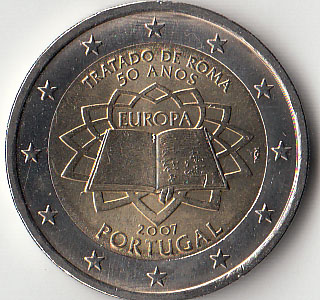 2007 - 2 Euro PORTOGALLO Trattati di Roma Fdc
