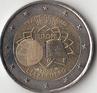 2007 - 2 Euro LUSSEMBURGO Trattati di Roma Fdc