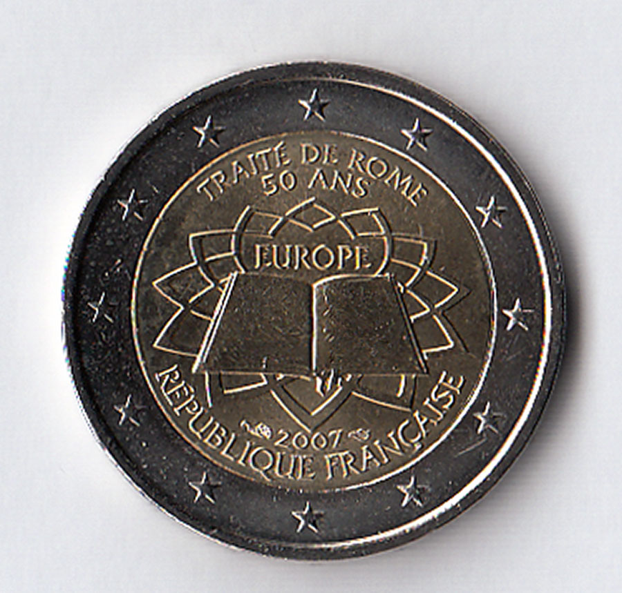 2007 - 2 Euro FRANCIA Trattato di Roma Fdc