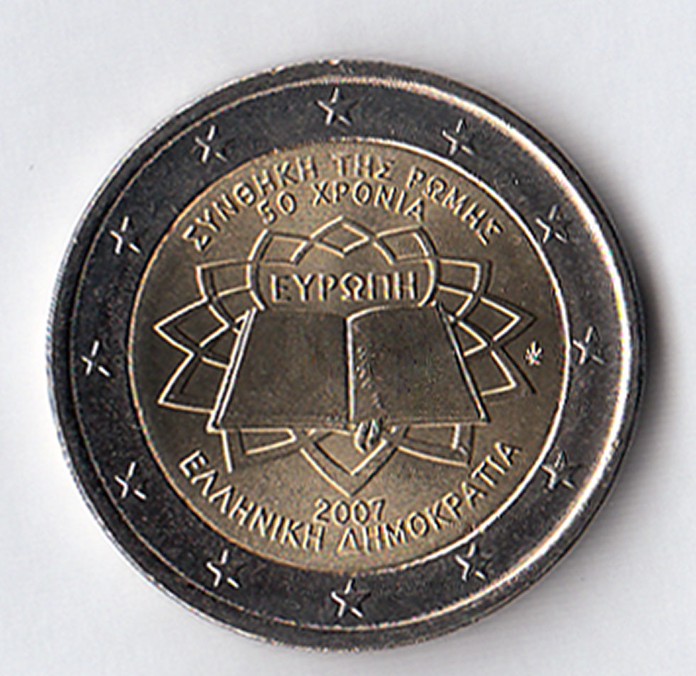 2007 - 2 Euro GRECIA Trattato di Roma Fdc