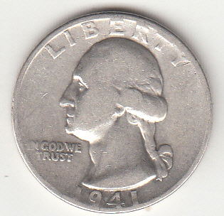 1941 - USA Washington Quarter Argento Spl