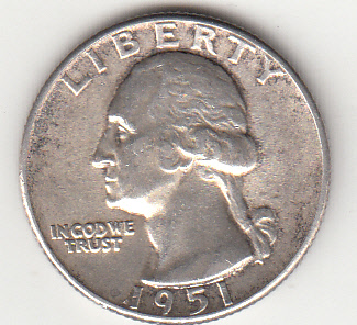 1951 - USA Washington Quarter Argento Spl