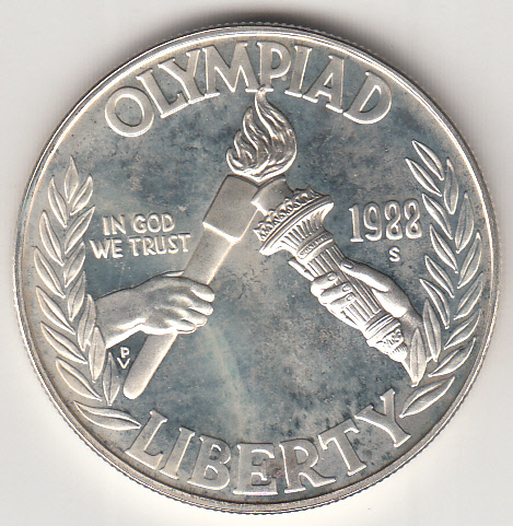 USA 1 DOLLARO ARGENTO 1988 OLIMPIADE SEUL BU