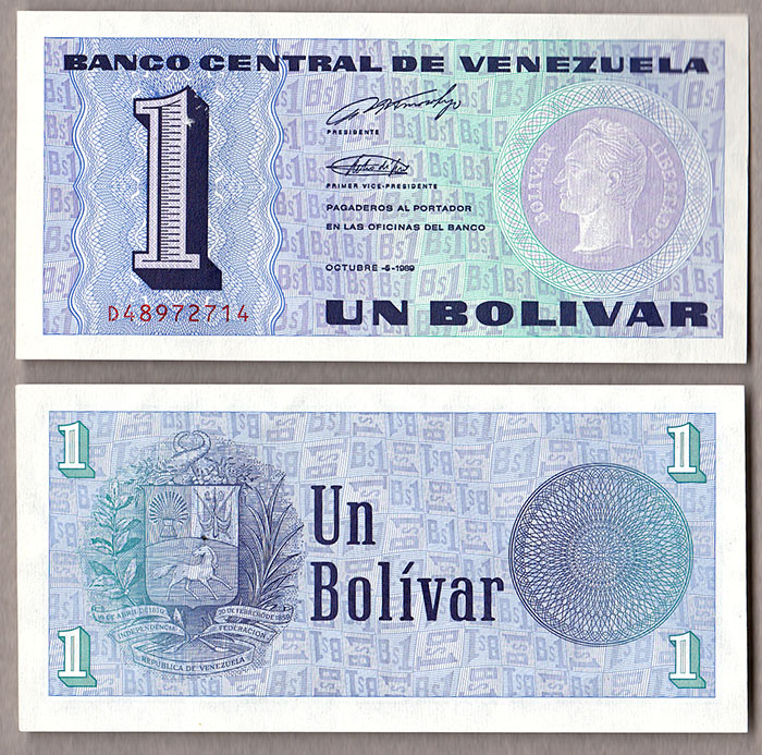 VENEZUELA 1 Bolivar 1989 Fior di Stampa