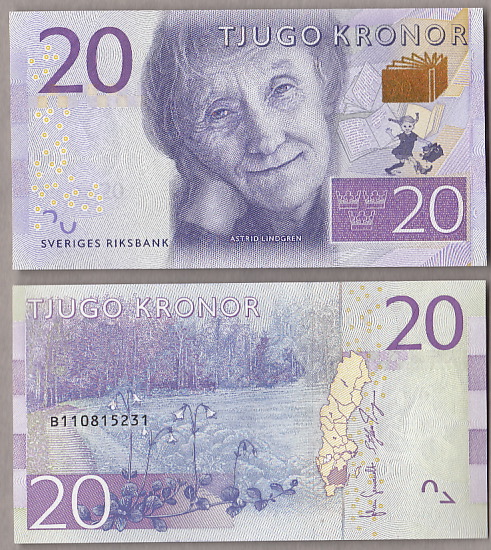 SVEZIA 20 Kronor 2015 Fior di Stampa