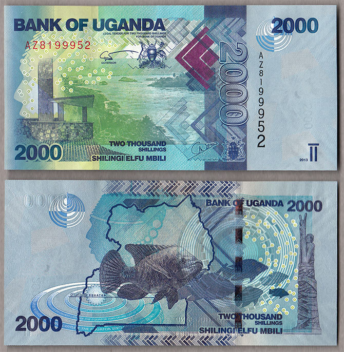 UGANDA 2000 Shillings 2013-15 Fds