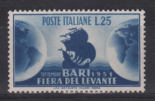 1951 15° Fiera del Levante a Bari Perfetto non Linguellato 1 Val Sassone 670