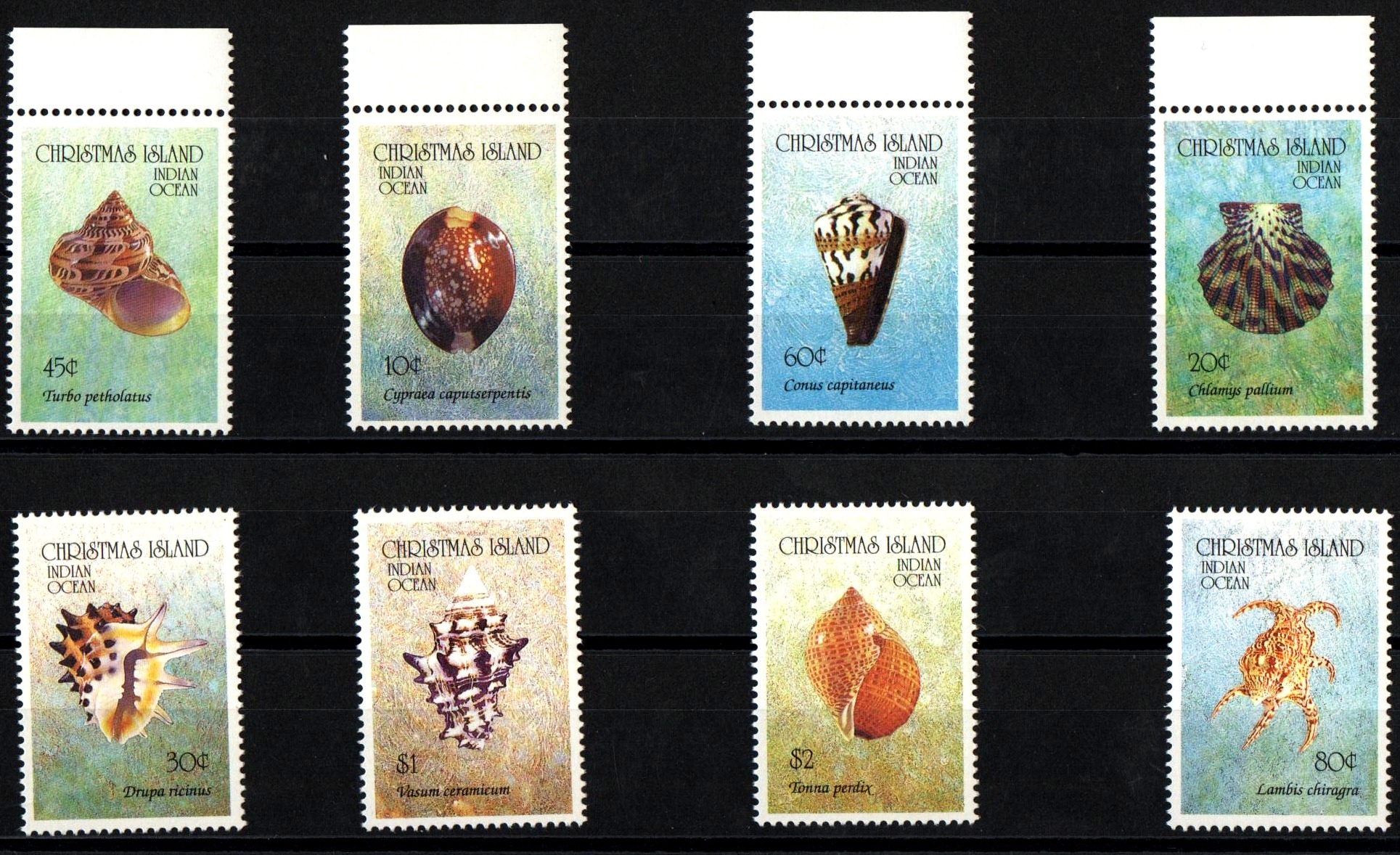 CHRISTMAS ISLAND francobolli serie completa nuova Yvert e Tellier 361/8
