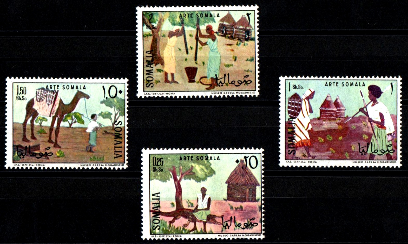 SOMALIA 1966 francobolli serie completa nuova Yvert e Tellier 55/8