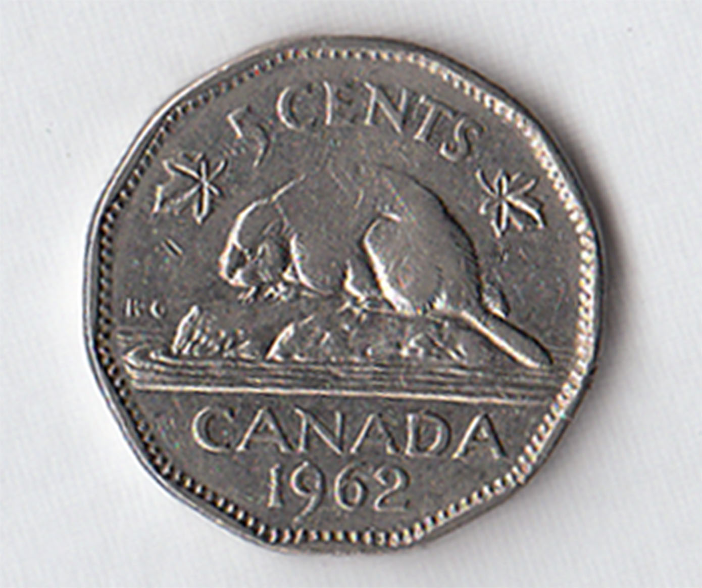 1962 - CANADA 5 Cents Nickel Castoro circolato