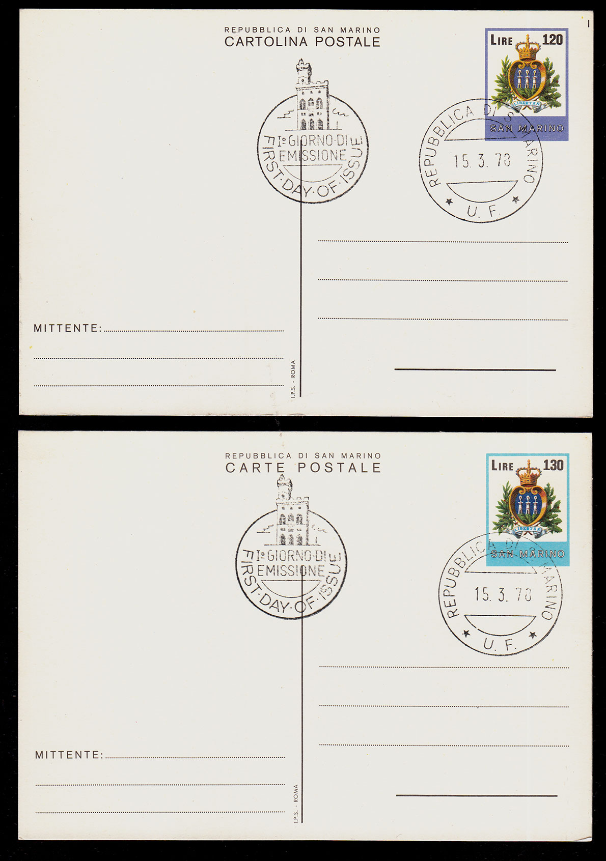 ORDINARI 15.3.1978 Fdc