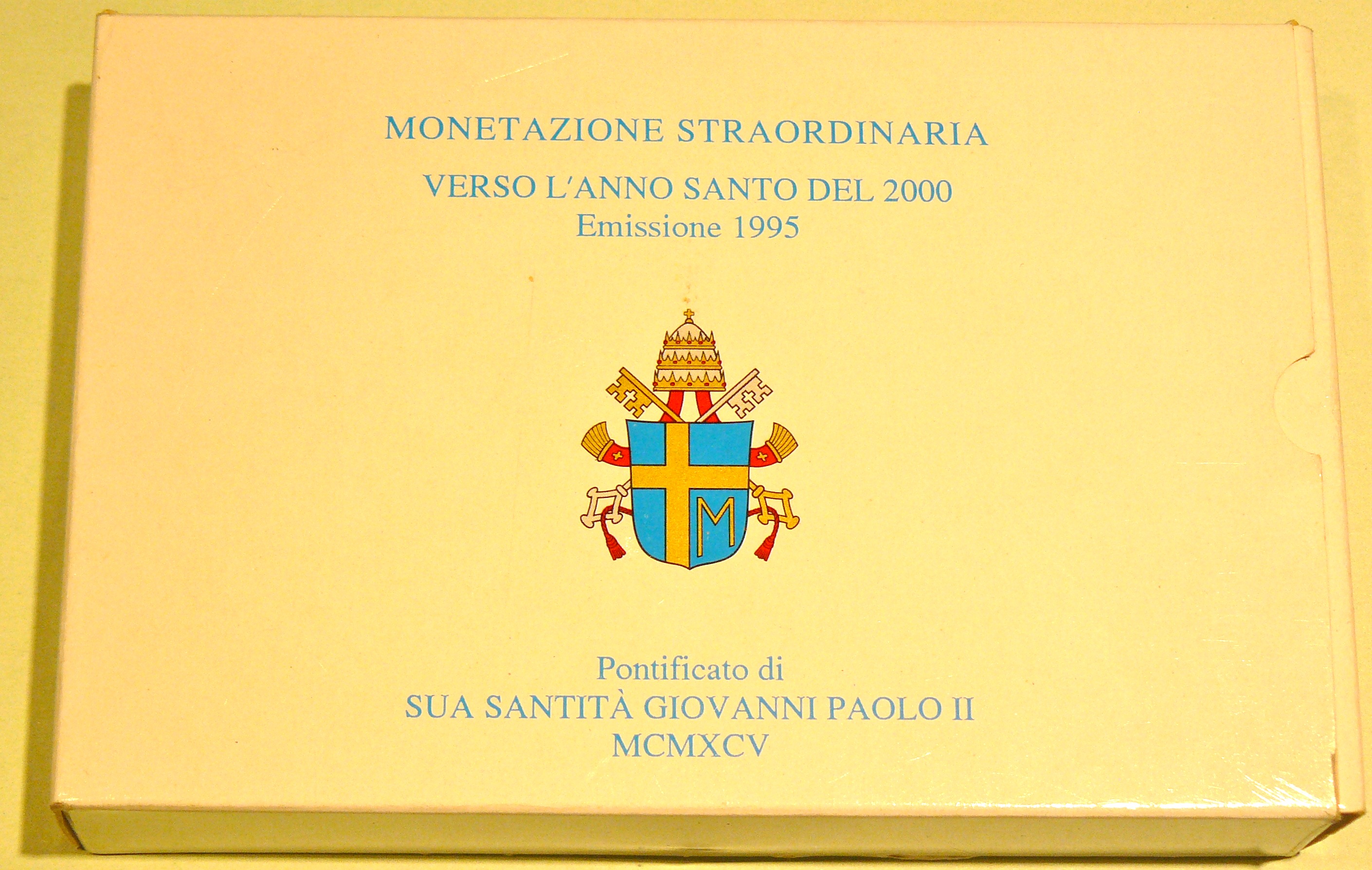 1995 - Lire 10.000 Dittico Argento Verso anno Santo del 2000 Giovanni Paolo II