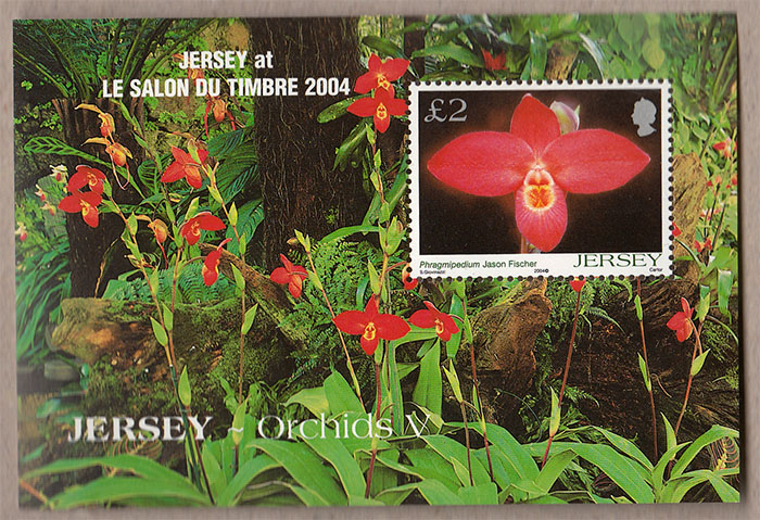 JERSEY 2004 foglietto salone del francobollo Orchidea