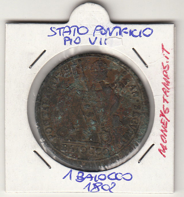 1802 PIO VII 1 Baiocco