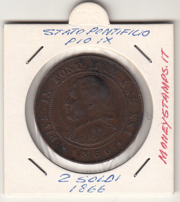 1866 PIO IX 2 Soldi