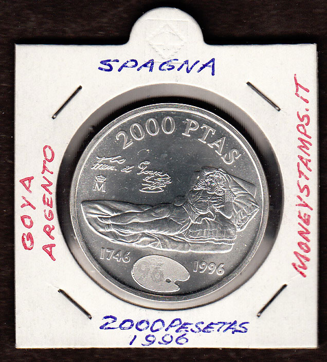 1996 - SPAGNA 2.000 Pesetas Argento Francisco de Goya KM#968