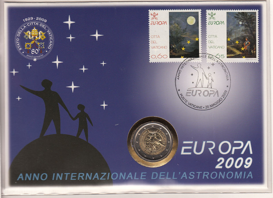 2009 - Anno Internazionale dell'Astronomia in busta Vaticano