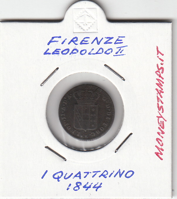 Granducato Di Toscana 1 Quattrino 1844 Leopoldo II Rame