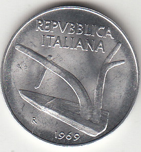 1969 Lire 10 Spiga Fior di Conio Italia