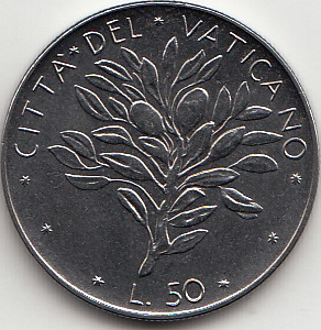 1970 Anno VIII - Lire 50 Fior di Conio Paolo VI