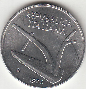 1976 Lire 10 Spiga Fior di Conio Italia