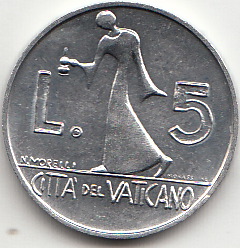 1978 Anno XVI - Lire 5 Fior di Conio Paolo VI