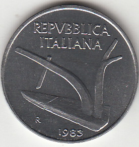 1983 Lire 10 Spiga Fior di Conio Italia