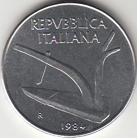 1984 Lire 10 Spiga Fior di Conio Italia